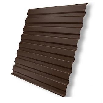 Профлист С8 (шоколадно-коричневый) 1200х2000мм 0,45мм